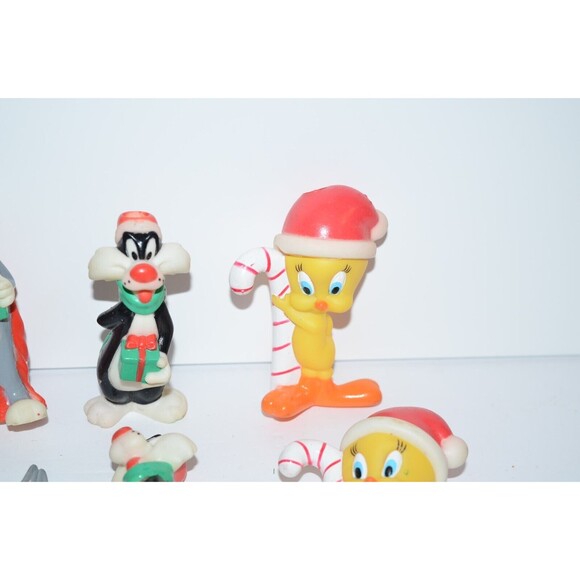 Vtg 1997 Looney Tunes Christmas String Light Covers 10 pc Tweety Bugs Bunny Taz - Picture 4 of 9